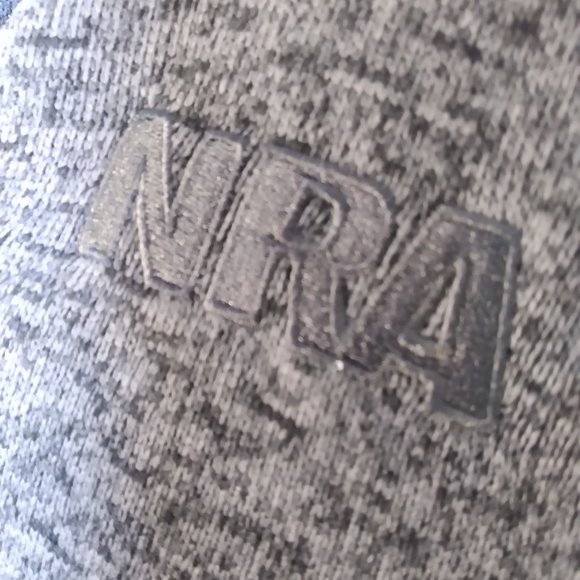 NRA Sweatshirt Lightweight Quarter Zip Embroidered "NRA" On Sleeve Men's Size LG - Picture 3 of 5